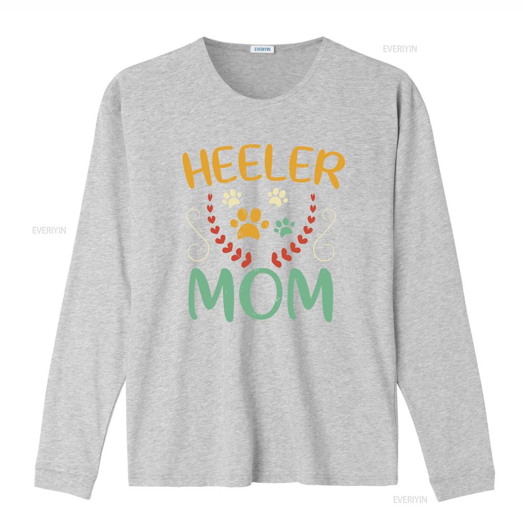 Retro Stil Heeler Mamma T-shirt Australisk Boskapshund Mamma Söt Vintage Tassar vintage Tvättad Lätt man streetwear