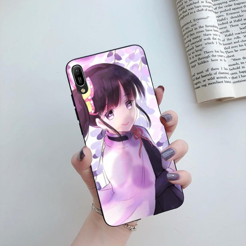 

Tsuyuri Kanawo Demon Slaye Phone Case For Huawei Mate 40 30 20 10 Pro Lite Nova 9 8 5T Y7p Y7 Soft Black Phone Cover Huawei Y6 2019