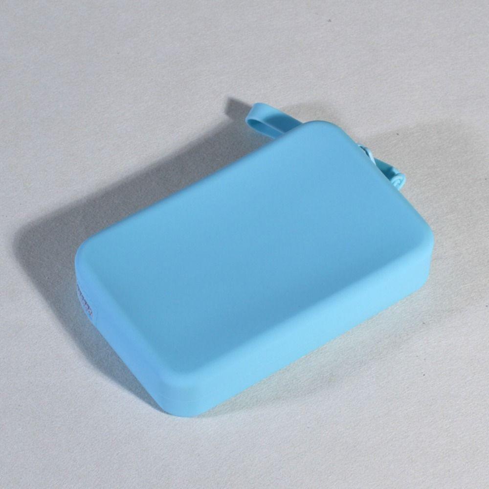 With Handle Cosmetic Storage Bag Silicone Portable Makeup Brush Holder  Bathroom