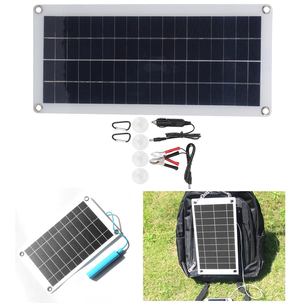 Panel słoneczny z polikrystalicznego krzemu 10W podwójne wyjście do biwakowania na zewnątrz, ładowarka awaryjna