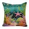 Home Tropical Rainforest Ocean Underwater World Super Soft Velvet Printed Pillow Cover Sofa Cushion Car Lumbar Pillow Home