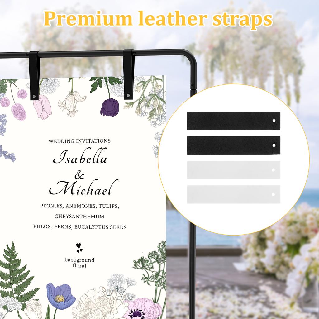 Hochzeitsbogen Willkommensschild Ständer Willkommen zu unserer Hochzeit Schildhalter Metall Bodenstehender Tafelständer, Staffelei für Posterpräsentation