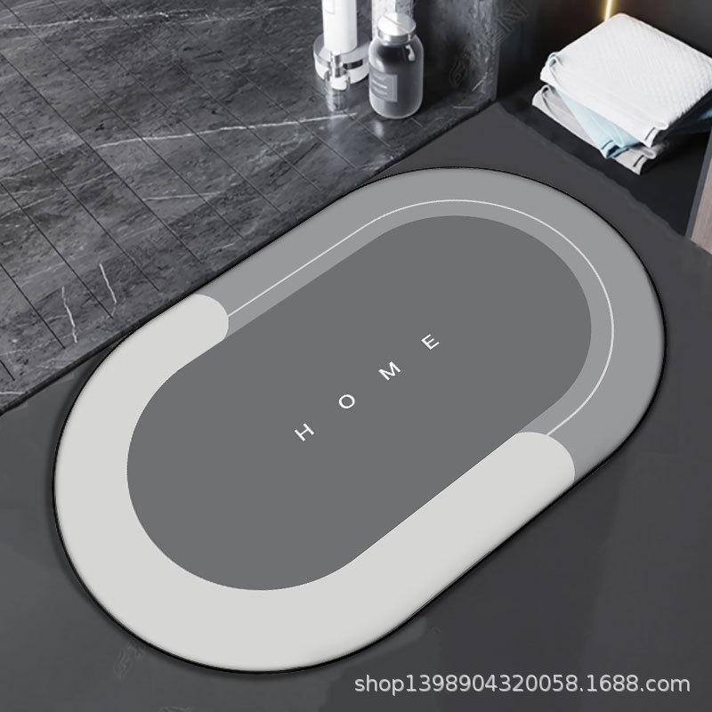Soft Diatom Mud Absorbent Mat Bathroom Floor Mat Non-Slip Toilet Floor Mat Bathroom Toilet Carpet Entrance Door