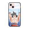Funda de cristal templado para iPhone 14, 13, Pro, 11, 12, 7, 8 Plus, SE 2022, XR, X, XS Max, 6, 6S, Anime-Dragon-Ball