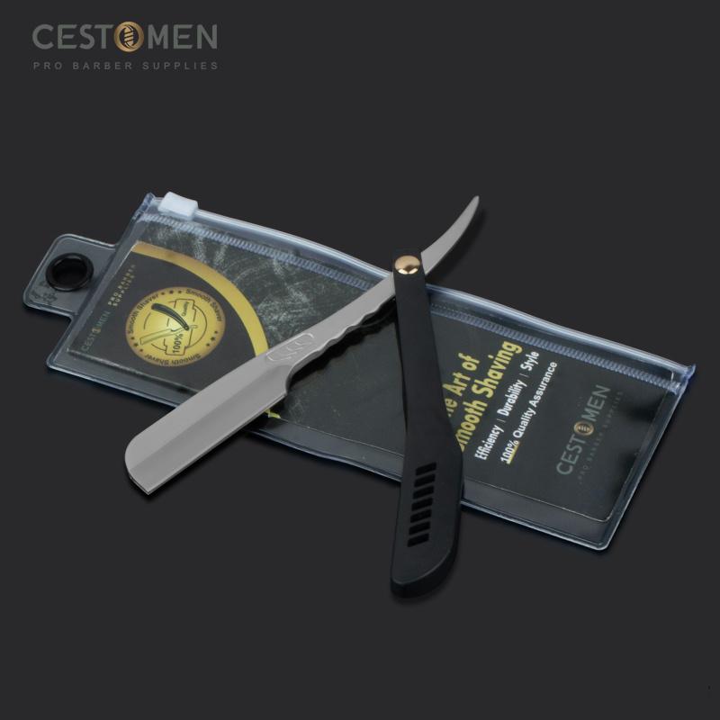 

CESTOMEN цинковый сплав, прямая бритва для укладки, опасная бритва, складная профессиональная японская парикмахерская бритва серебряный/чёрный
