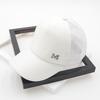 Women's M Letter Mesh Baseball Cap Breathable Trucker Hat Adjustable Summer Sun Hat