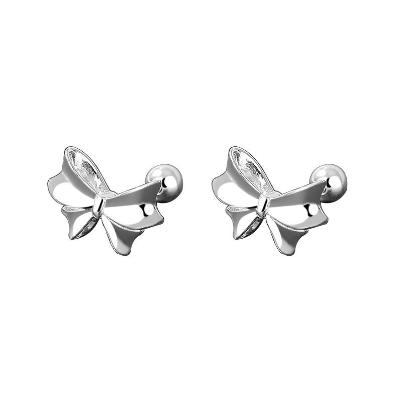 

Милые серьги-бантики с винтами, серьги в форме сердца для милой девушки