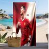 Cristiano Ronaldo Print Beach Towel Quick Dry Super Absorbent Soft Bath Towel for Swimming Beach Travel Fan Souvenir Gift