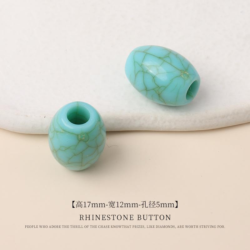 5 ks Akrylové Dvoubarevné Korálky do Kbelíku s Velkým Otvorem Ručně Vyráběné Korálkové Šperky Korálky Plavky Sukně Tkaničky do Bot Dekorativní Kulatá Korálková Spona