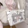 New Y2k Sweet Ita Shoulder Bag Lolita Girl Transparent Tote Bag Women Large Capacity Lace Crossbody Bag Cute DIY Display Handbag