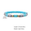 Vnox Retro Imitation Natural Blue Stone Bead Bracelets for Women Men, Elastic String Bracelet Jewelry Trend Bohemian Accessories
