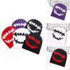 Knit Hat For Men Women With Facial Pattern Warm Winter Streetwear For Fall Season