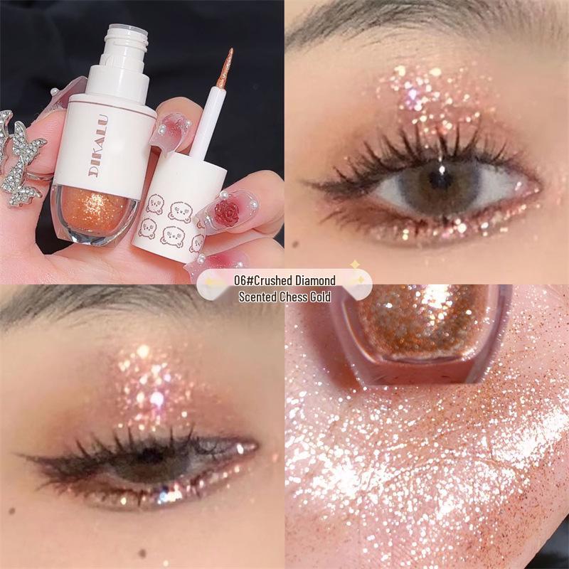 DIKALU Little Bear Glitter Liquid Eyeshadow - Shimmery, Pearlescent Eye Makeup