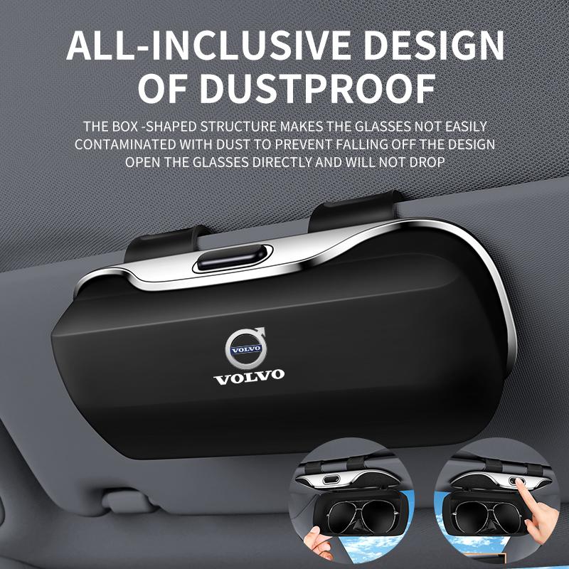 Auto Sonnenblende Sonnenbrillen Brillenetui Brillenhalter Clip Box Für Volvo XC40 XC60 XC70 XC90 S40 S60 S90 V40 V50 V60 V90 Zubehör