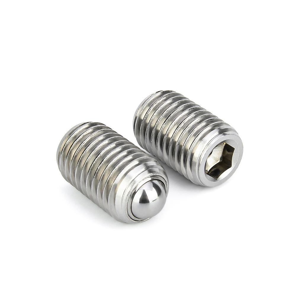 M6 M8 M10 M12 M16 Thread Stainless Steel/POM Ball Roller Bearing Hex Socket Spring Ball Plunger Grub Point Set Screw Bolt For Conveyor