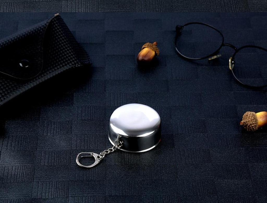 Stainless Steel Expansion Cup Outdoor Folding Cup with Key Ring Small Expansion Cup Water Cup