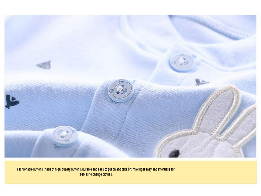 Autumn Pure Cotton Long Johns Set for Toddlers and Newborns - Antibacterial Spring Cardigan & Underwear