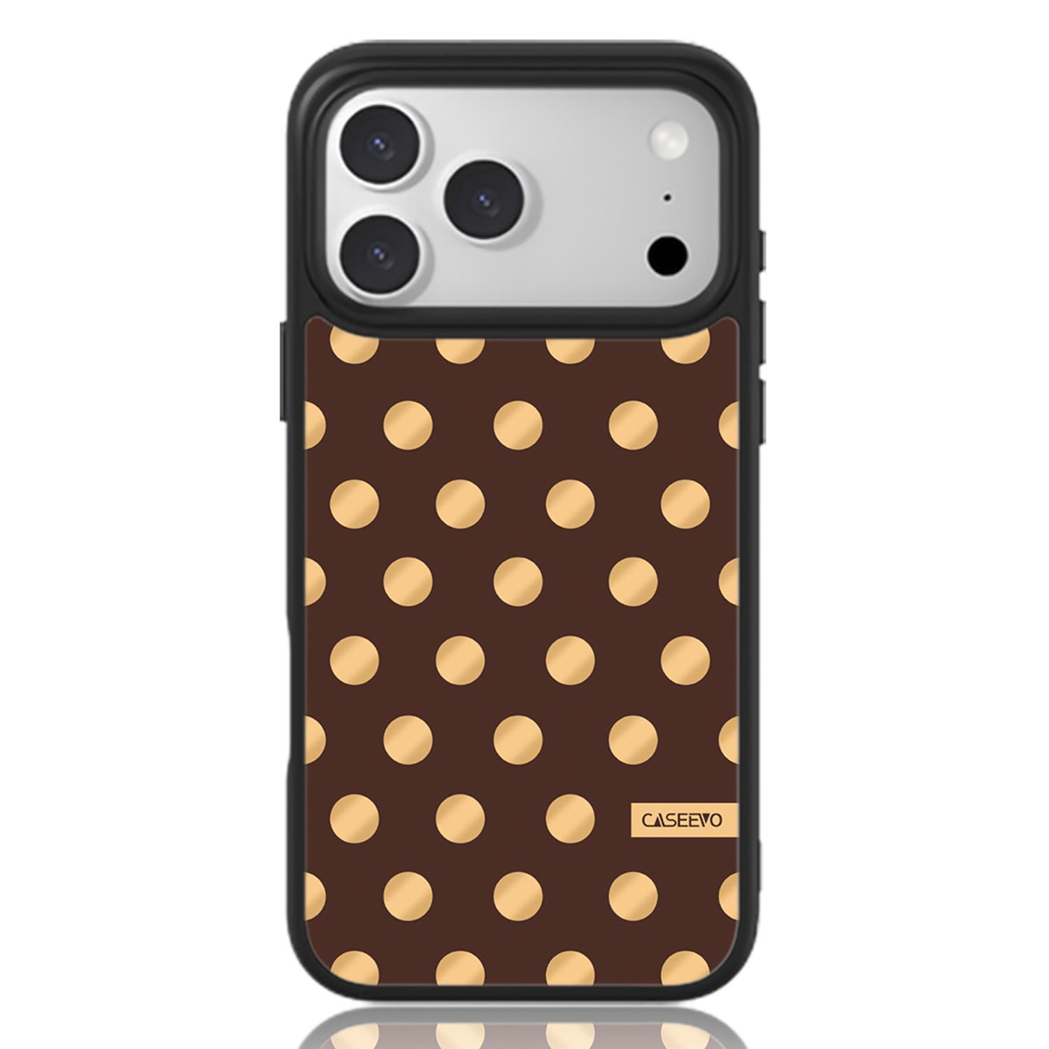 

CASEEVO For iPhone 17 Pro Case Compatible with MagSafe Polka Dot Pattern TPU PC Phone Cover