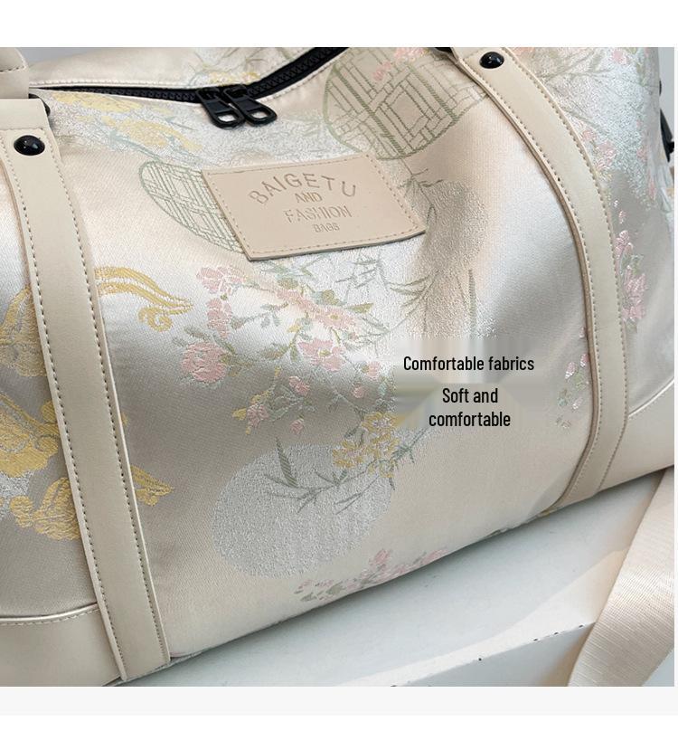 תיק נסיעות גדול בסגנון סיני: הפרדה רטוב/יבש, תיק צד קל משקל ותיק כושר