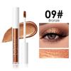 10 Colors Waterproof Liquid Eyeshadow High Shine Long-Lasting Sparkling Eye Shadow Metallic Pink Purple Party Stage Eyes Makeup Hallowmas