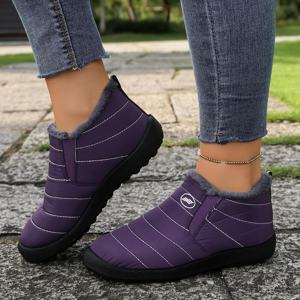 Large size cotton boots fleece thickened snow boots thermal casual shoes