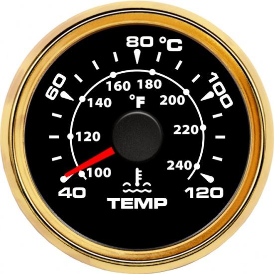 HD 52 mm Wassertemperaturanzeige 40–120 Grad Öltemperaturanzeige Messgerät Anzeige 50–150 Grad Temperatursensor 14 mm 17 mm
