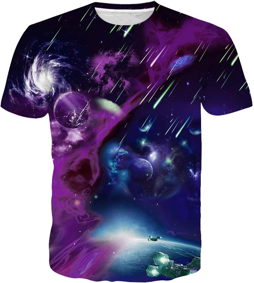T-shirt Estiva da Uomo in Poliestere 3D Asciugatura Rapida Traspirante Manica Corta T-shirt Casual Colore Tie Dye T-shirt Estiva