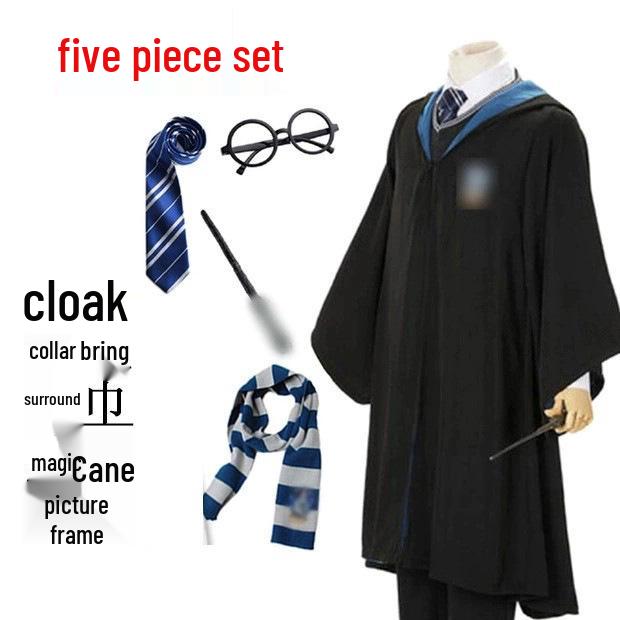 Harry Potter Wizard Robe Cosplay Costume for Kids & Adults - Magic Cloak Cape for Halloween