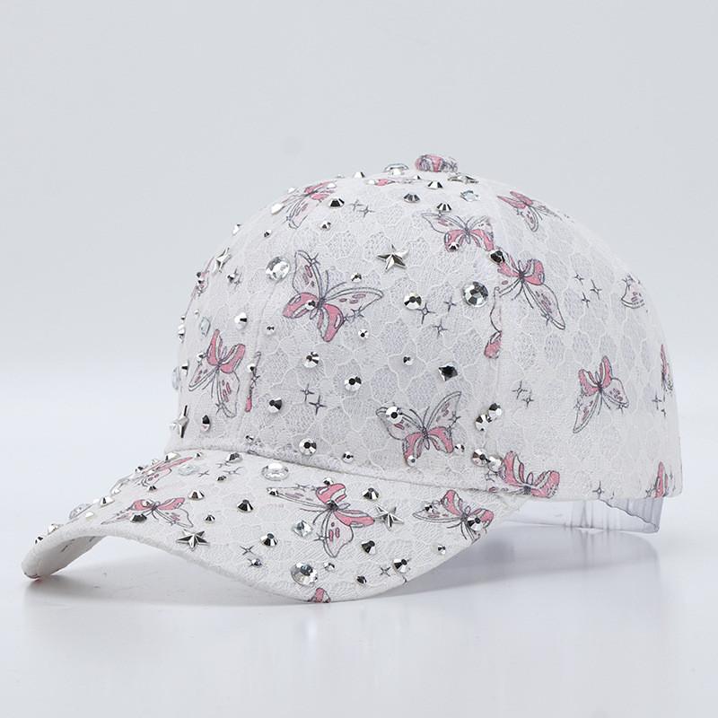 Butterfly Embellished Baseball Cap With Breathable Polyester For Spring Summer Outdoor Sun Protection