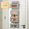 5/4/2-Shelf Hanging Storage Organizer - Behind Door, Anti-Tilt, 5 Large Capacity Pockets, Suitable for Bedroom, Bathroom