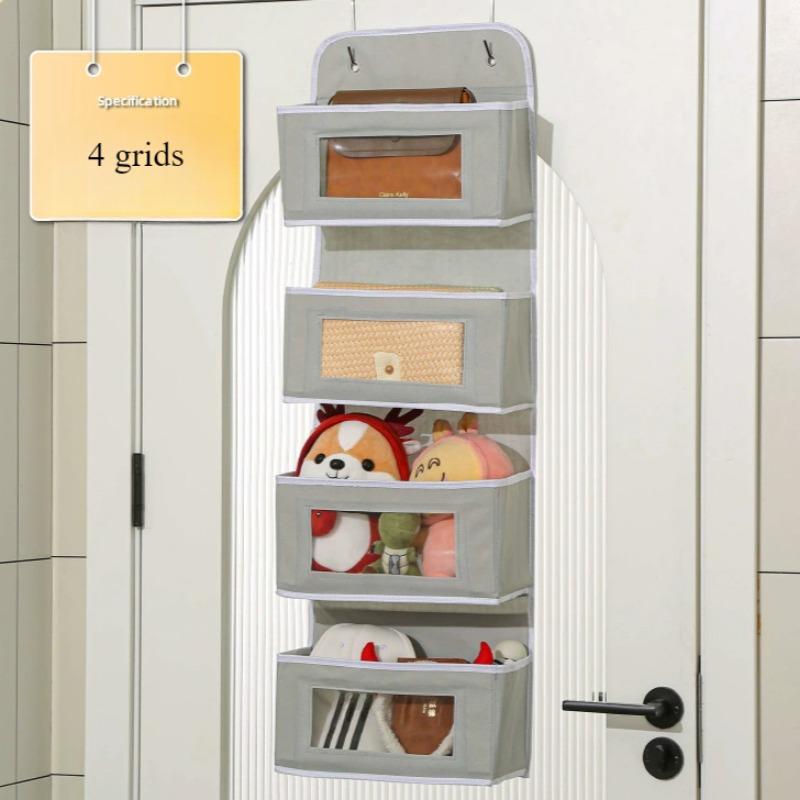 

5/4/2-полочный подвесной органайзер для хранения - За дверью, Защита от опрокидывания, 5 карманов большой вместимости, Подходит для спальни, ванной комнаты