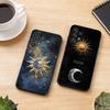 Funny S-Sun Moon Face Phone Case For Samsung S25,S24,S21,S22,S23,S30,Ultra,S20,Plus,Fe,Lite,Note,10,Black Cover