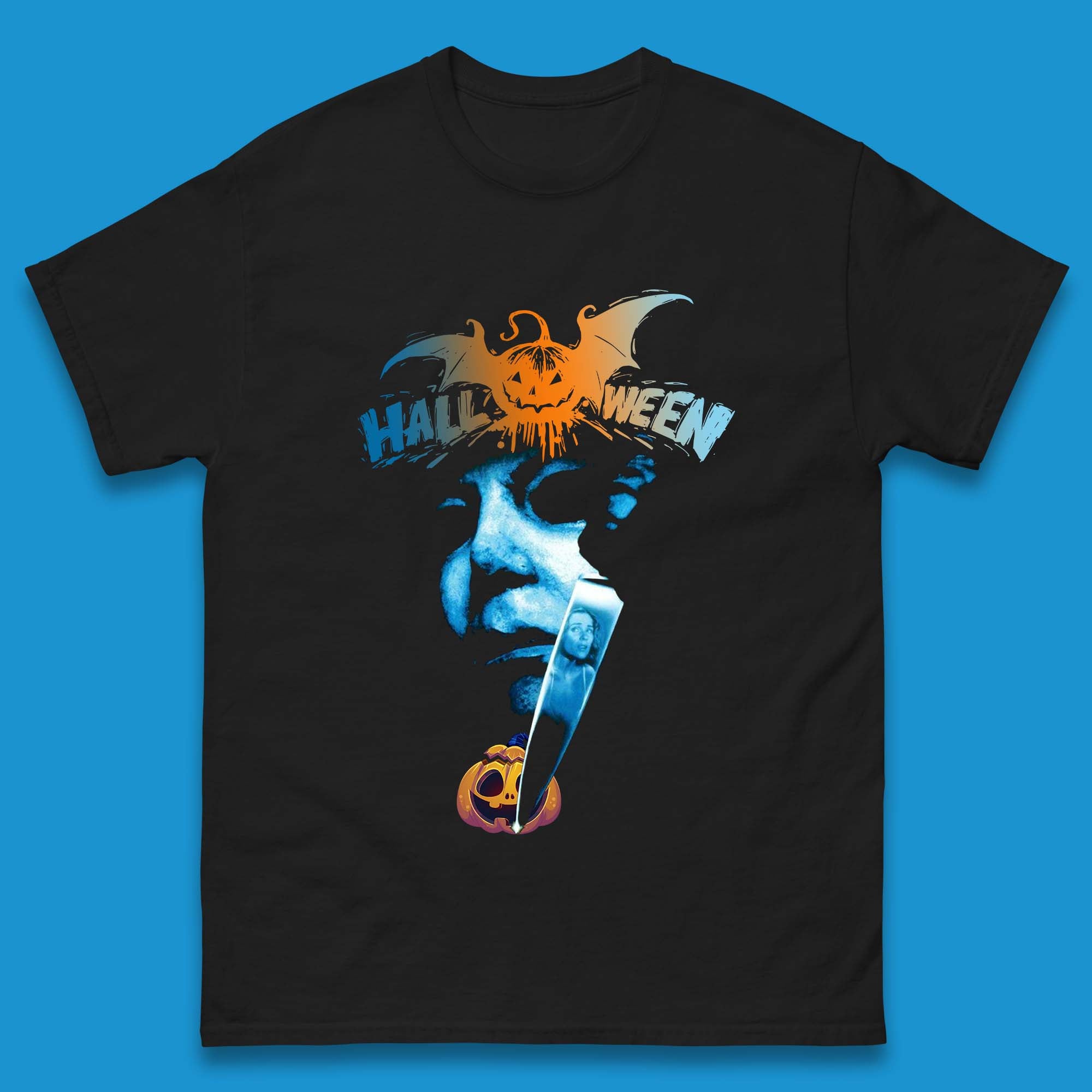 Michael Myers Halloween Laurie Halloween Take A Knife Horror Movie Character Mens Tee Top XL