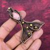 Pink Opal Gemstone Pendant Handmade Fish Jewelry Copper Wire Wrapped Pendant