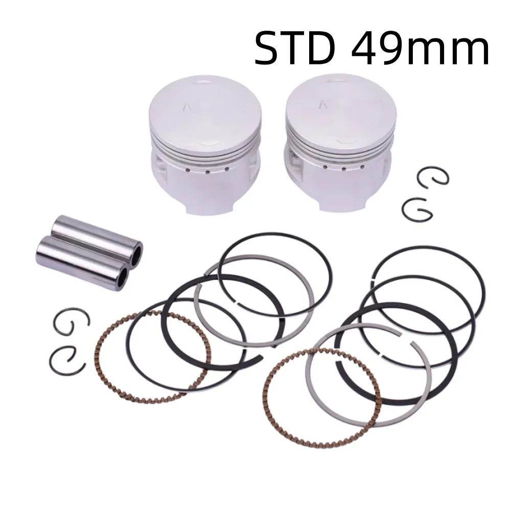 49mm Motorcycle Piston Rings 2UJ-11638-00-00 For Yamaha XC125 GRIZZLY 125 YFM125GXGR XV250U ROUTE XV250XCR V STAR XV250G VIRAGO