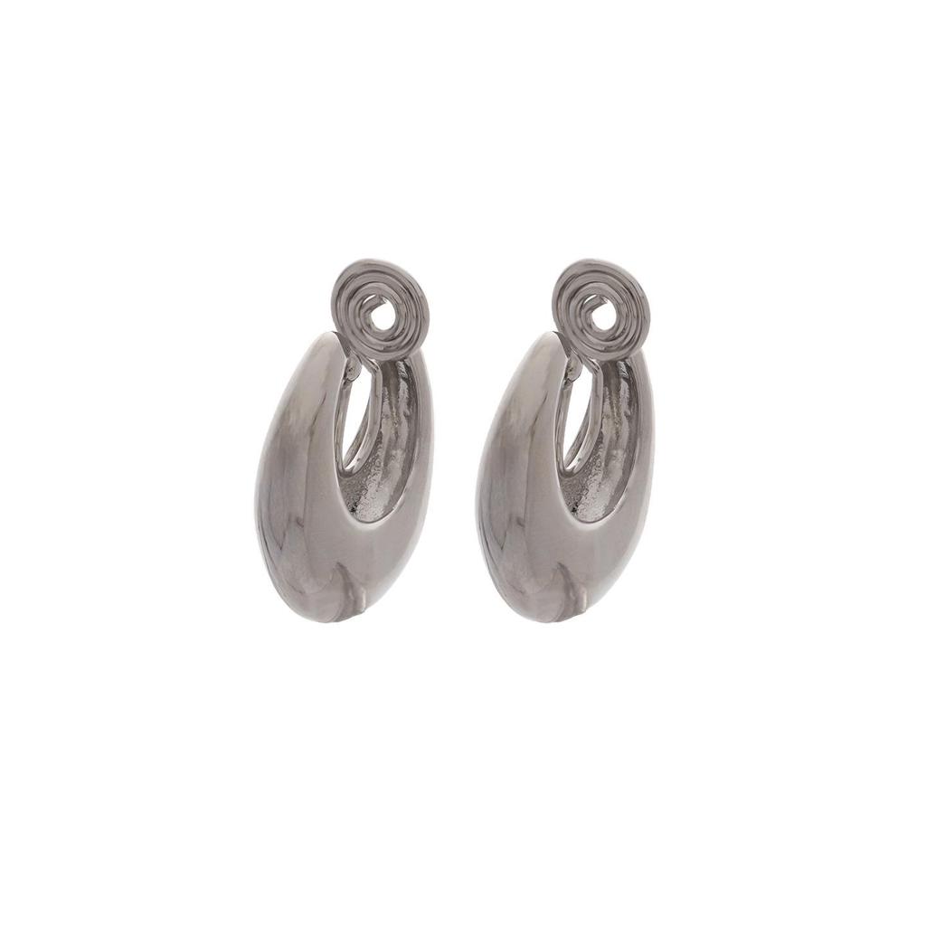 Women's Stylish Metal Ear Clip: Elegant Curved, No Ear Hole Needed, Fashionable & Versatile Cold Style Stud Earrings