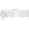 Green Welded Wire Fence with Ground Sleeves 0.8 X 25 M