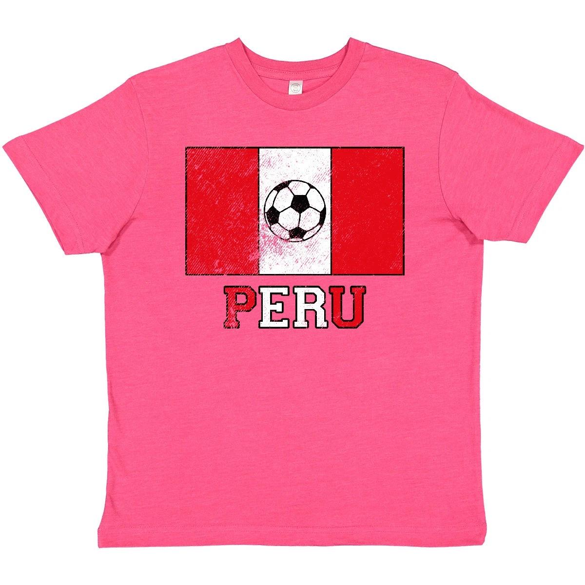Inktastic Peruvian Soccer Youth T-Shirt Peru South America Futbol Fan Lover Flag 100