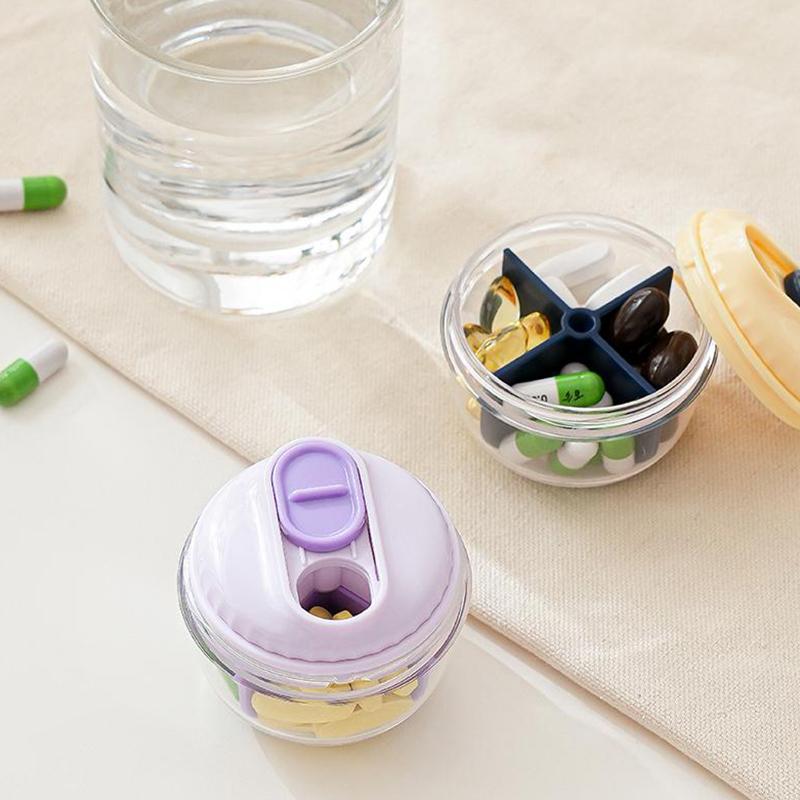 4 Grids Small Pill Cases Organizer Box Weekly Travel Pill Holder Portable Pocket Medicine Container Plastic Box