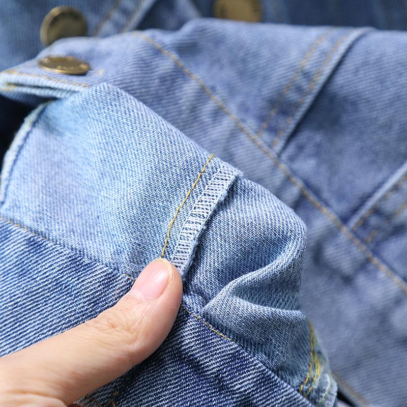 1077 Spring & Autumn 2025 Trendy Street Style Denim Jacket for Big Boys