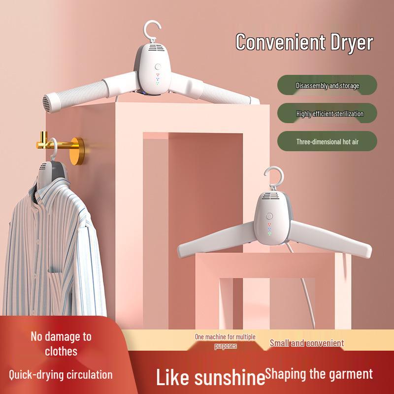 Compact Electric Folding Clothes Rack & Travel Deodorizer Drying Rack Without Tube