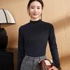 Women Bottoming Tops DE Velvet Self-Heating Thermal Top Half High Collar Long Sleeve Slim Fit Base Layer Shirt