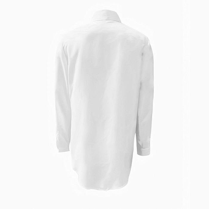 Ladies Casual Long Sleeve Lapel Solid Color Side Slit Irregular Blouse Long Shirt Top