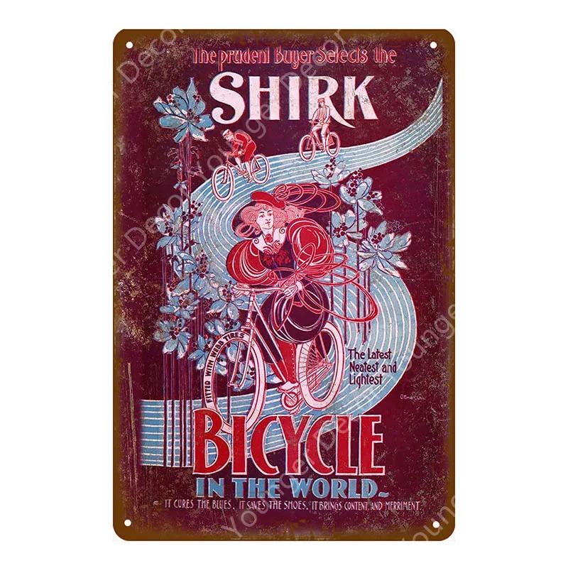 Ride Bicycle Metal Tin Signs Motor Cycling Riding Bike Vintage Poster Bar Pub Club Home Room Decor Wall Sticker Plaque YJ210