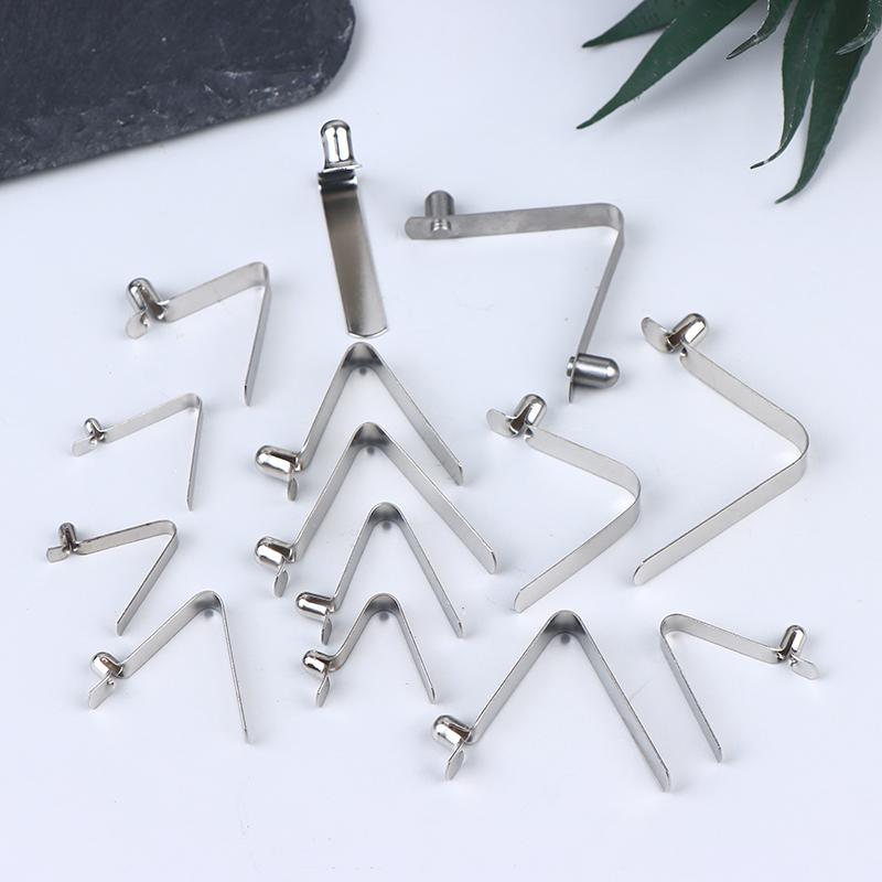 10 Bucăți Blocare V Snapshot Placă Paletă Caiac Stâlp Cort Buton Simplu/Dublu Clips cu Arc de Poziționare Flocat 3-5Mm