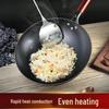 Uncoated Round Bottom Iron Wok with 3-Piece Set