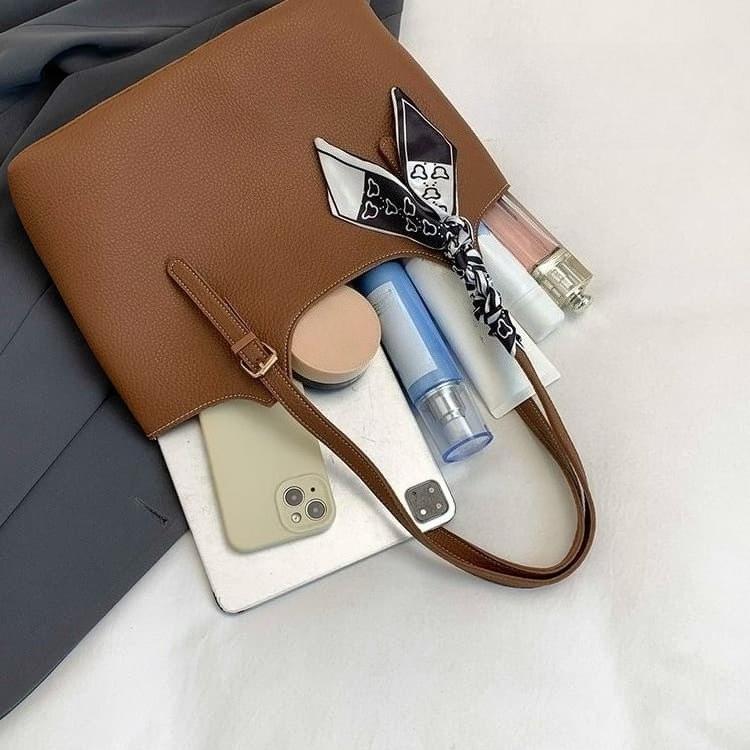 Lychee pattern silk scarf decorative tote bag women's shoulder bag