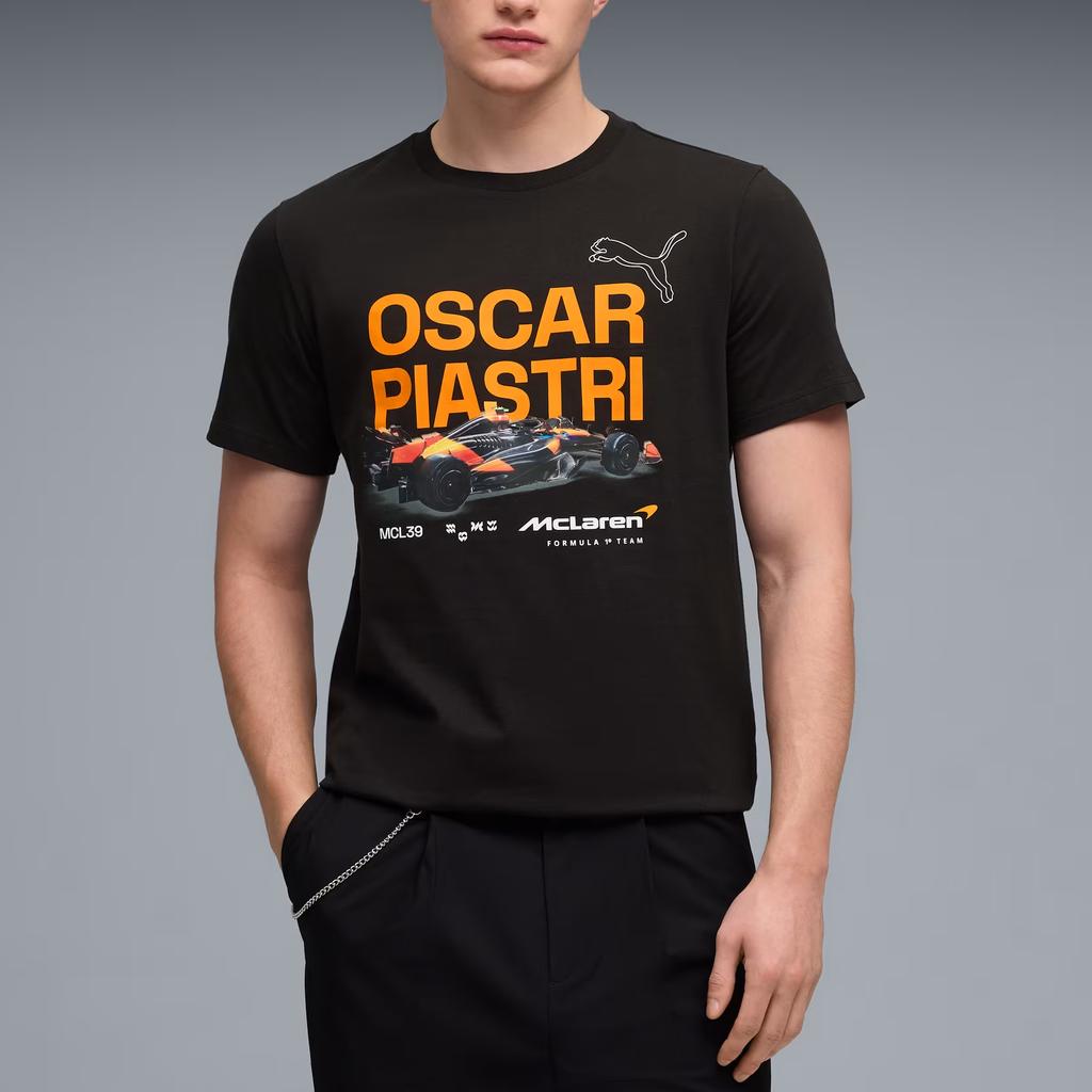 Puma X McLaren Piastri Team Soft Round Neck Pullover Short Sleeve T-Shirt Men Tops 637452-01