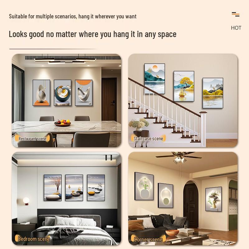 Nordic Minimalist Triptych: Modern Decorative Wall Art for Living Room, Bedroom, or Dining Area
