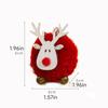 Four-Piece Christmas Lambswool Reindeer Ornament Set
